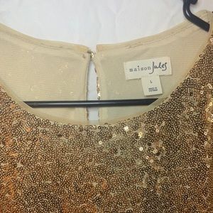Gold sparkle sequin top